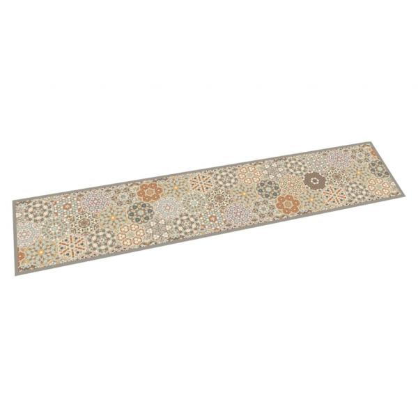 ARDEBO.de - Küchenteppich Waschbar Hexagon Pastell 60x300 cm Samt