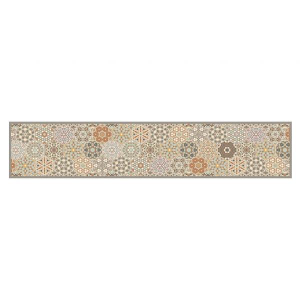 Küchenteppich Waschbar Hexagon Pastell 60x300 cm Samt
