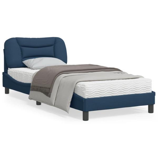 ARDEBO.de - Bettgestell mit LED Blau 90x190 cm Stoff