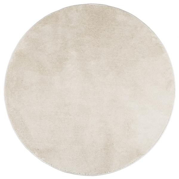 Teppich OVIEDO Kurzflor Beige Ø 120 cm