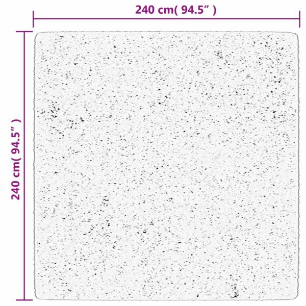 Teppich OVIEDO Kurzflor Schwarz 240x240 cm