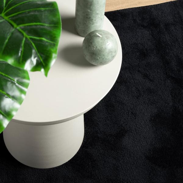 Teppich OVIEDO Kurzflor Schwarz 200x200 cm