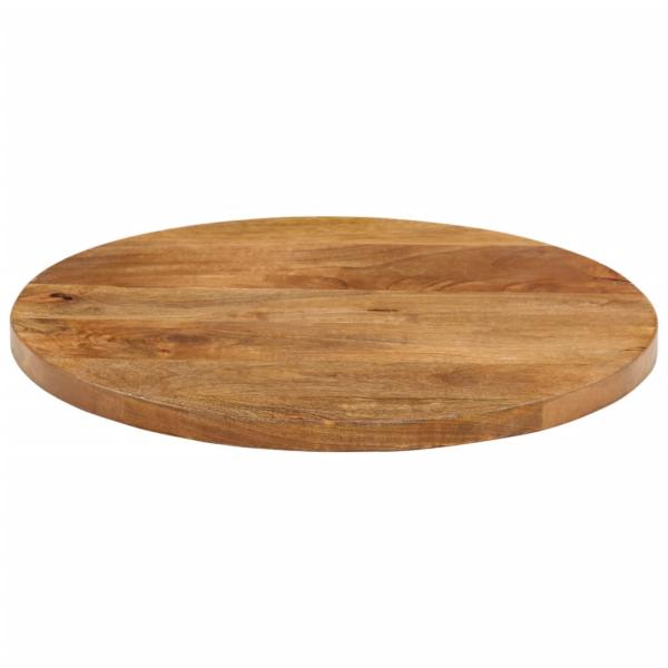 Tischplatte Ø 40x2,5 cm Rund Massivholz Mango