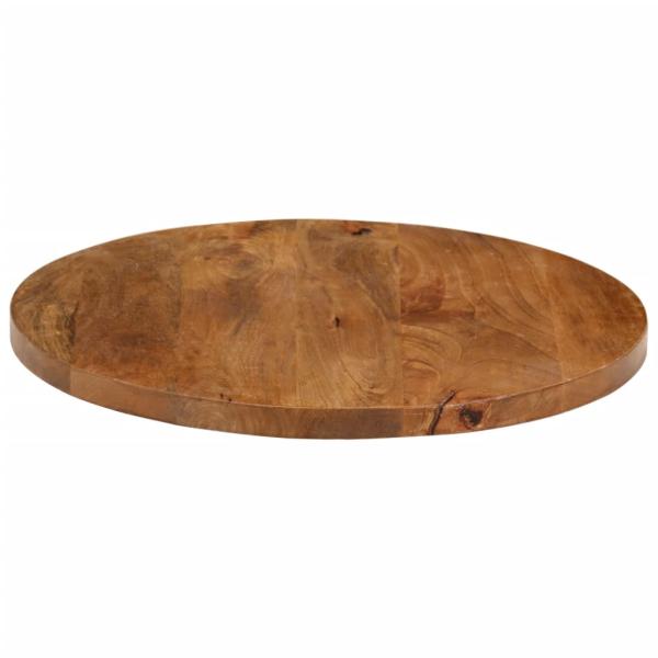Tischplatte Ø 40x2,5 cm Rund Massivholz Mango