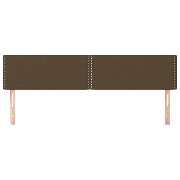 Kopfteile 2 Stk. Dunkelbraun 100x5x78/88 cm Stoff