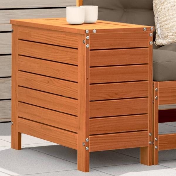 ARDEBO.de - Gartenhocker Wachsbraun 62x31,5x52 cm Massivholz Kiefer