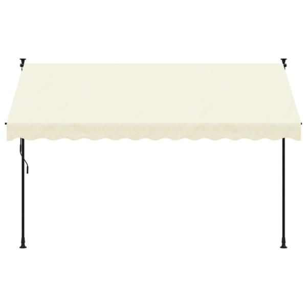 Markise Einziehbar Creme 300x150 cm Stoff und Stahl