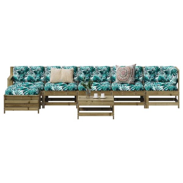 ARDEBO.de - 7-tlg. Garten-Lounge-Set Kiefernholz Imprägniert