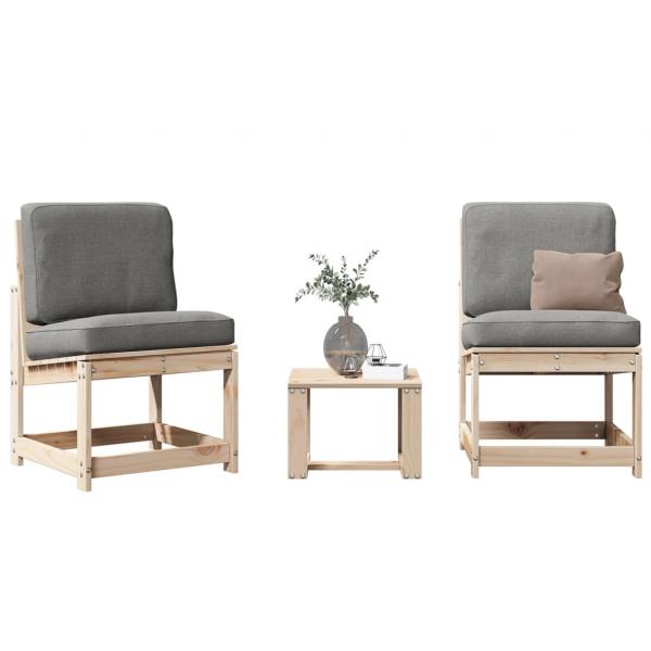 ARDEBO.de - 3-tlg. Garten-Lounge-Set Massivholz Kiefer