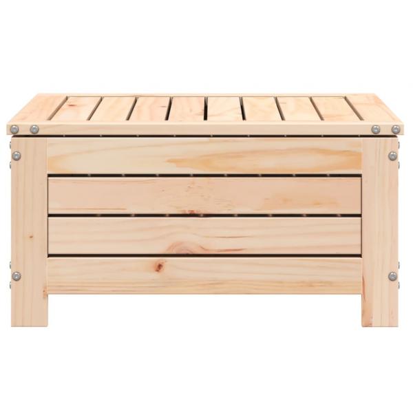 Gartenhocker mit Kissen Massivholz Kiefer