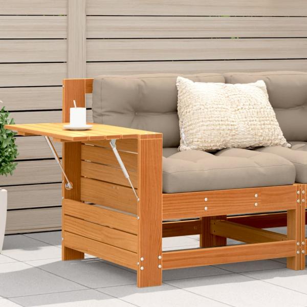 ARDEBO.de - Gartensofa mit Armlehne und Beistelltisch Massivholz Kiefer