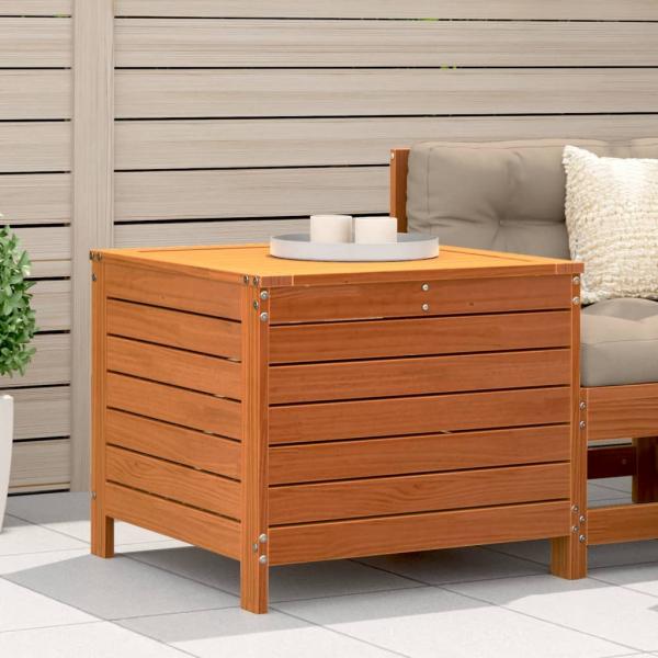 ARDEBO.de - Gartenhocker Wachsbraun 62x63,5x53,5 cm Massivholz Kiefer