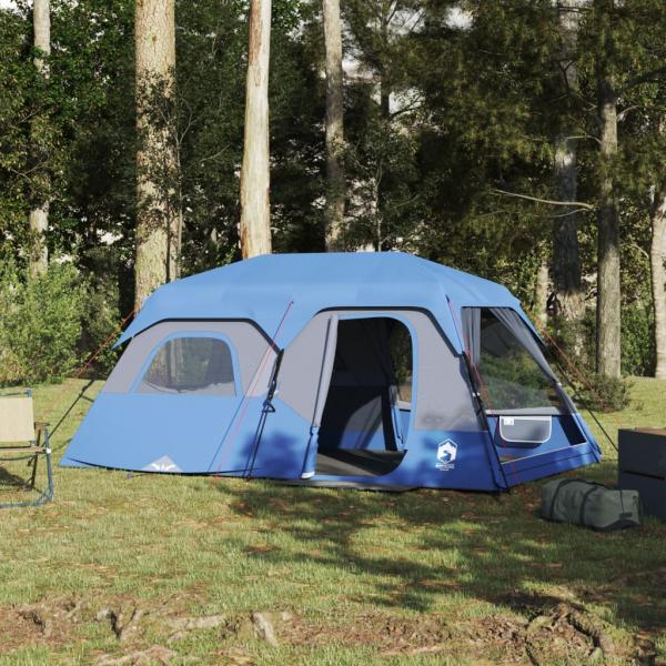 ARDEBO.de - Familienzelt 9 Personen Grün Quick Release Wasserdicht