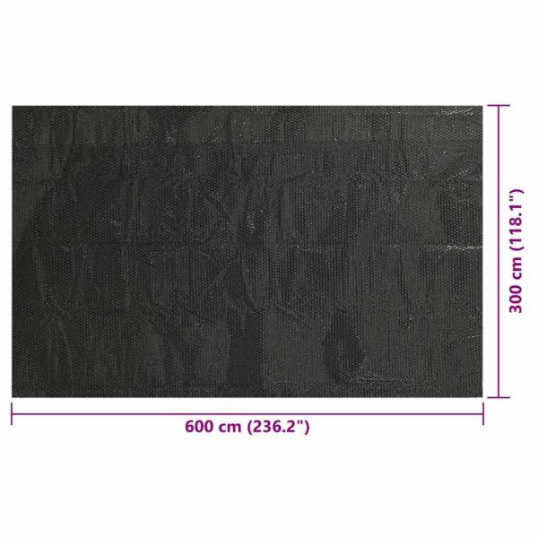 Poolabdeckung Schwarz 600×300 cm PE