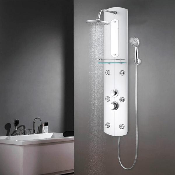 ARDEBO.de - Duschpaneel 25×43×120 cm Silbern