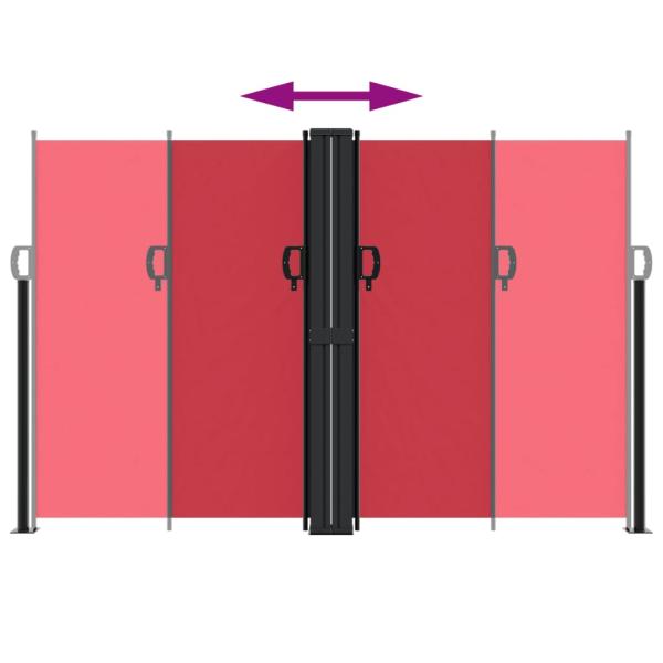 Seitenmarkise Ausziehbar Rot 160x1200 cm