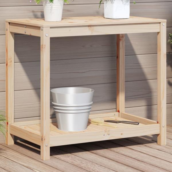 ARDEBO.de - Pflanztisch mit Ablage 82,5x50x75 cm Massivholz Kiefer
