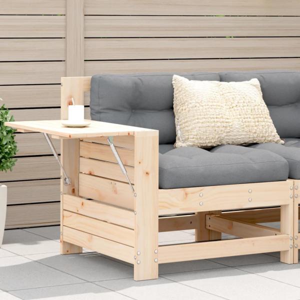 ARDEBO.de - Gartensofa mit Armlehne und Kissen Massivholz Kiefer