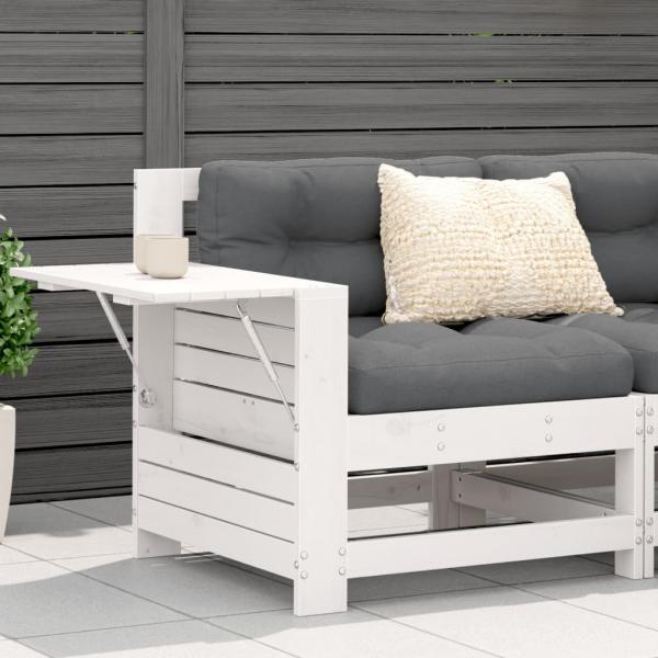 ARDEBO.de - Gartensofa mit Armlehne und Beistelltisch Massivholz Kiefer