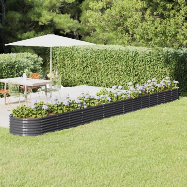 ARDEBO.de - Hochbeet Pulverbeschichteter Stahl 620x80x36 cm Anthrazit