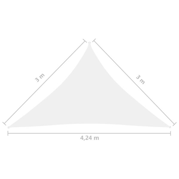 Sonnensegel Oxford-Gewebe Dreieckig 3x3x4,24 m Weiß