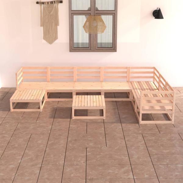 ARDEBO.de - 8-tlg. Garten-Lounge-Set Massivholz Kiefer
