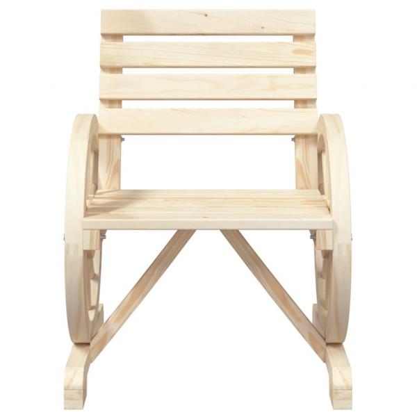 3-tlg. Garten-Lounge-Set Massivholz Tanne