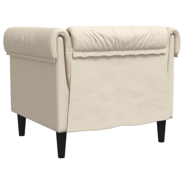 Chesterfield-Sessel Creme Stoff
