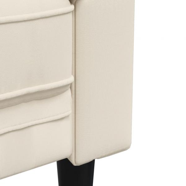 Chesterfield-Sessel Creme Stoff