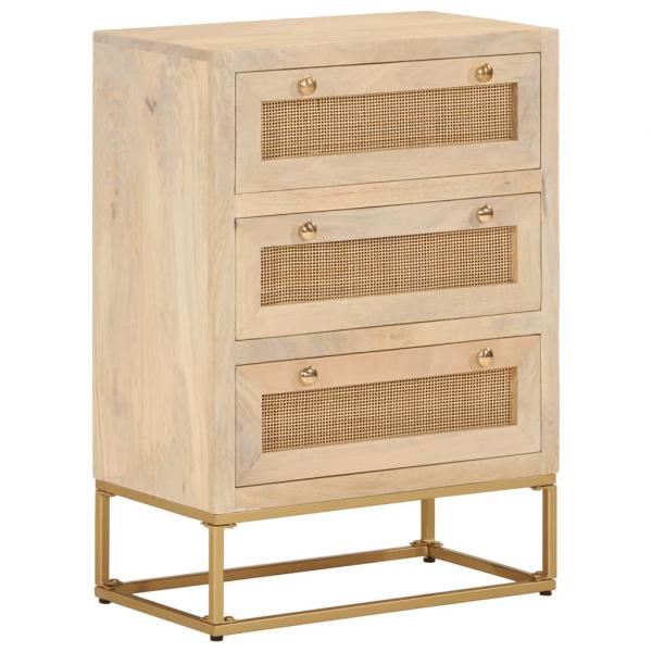 ARDEBO.de - Kommode 55x30x76 cm Massivholz Mango und Eisen