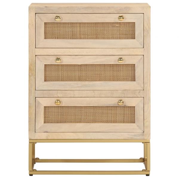 Kommode 55x30x76 cm Massivholz Mango und Eisen