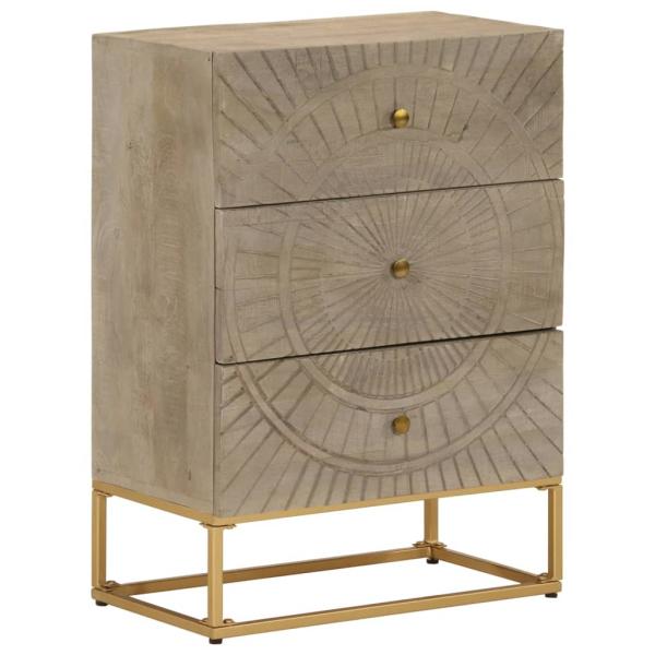 ARDEBO.de - Kommode 55x30x76 cm Massivholz Mango und Eisen