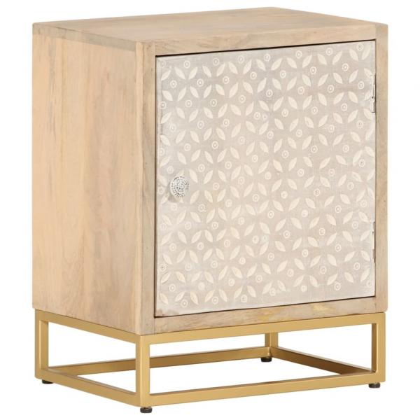 ARDEBO.de - Nachttisch 40x30x50 cm Massivholz Mango und Eisen