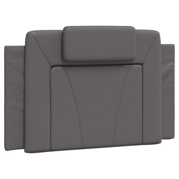Bett mit Matratze Grau 80x200 cm Kunstleder