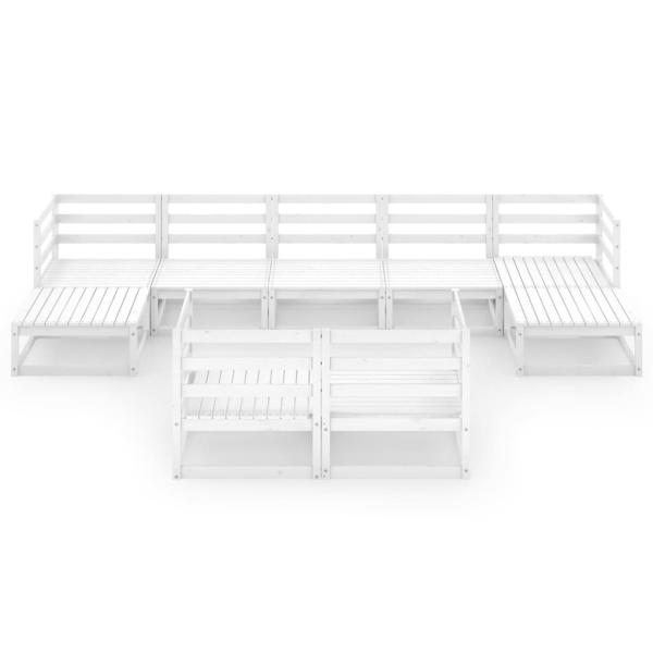 9-tlg. Garten-Lounge-Set Massivholz Kiefer