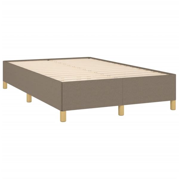 Boxspringbett mit Matratze & LED Taupe 120x190 cm Stoff