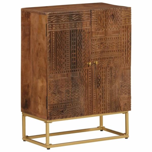 ARDEBO.de - Sideboard 55x30x76 cm Massivholz Mango und Eisen