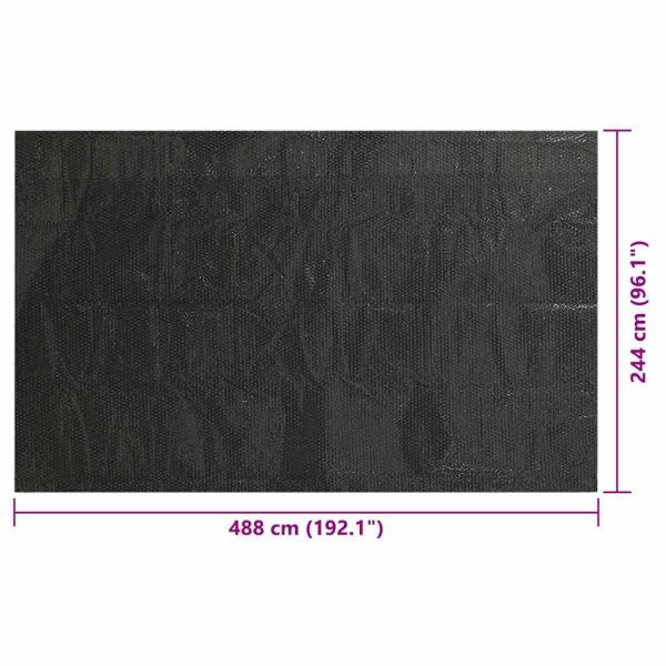 Poolabdeckung Schwarz 488×244 cm PE