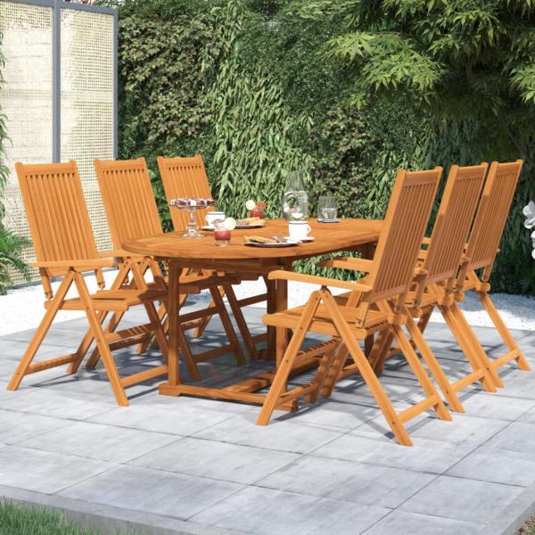 ARDEBO.de - 7-tlg. Garten-Essgruppe Massivholz Akazie
