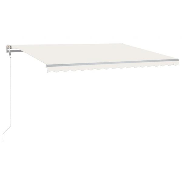 Automatische Markise mit LED Windsensor 400x300 cm Creme