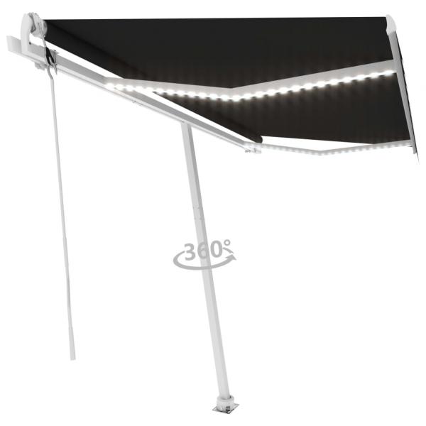 Markise Automatisch mit LED & Windsensor 400x300 cm Anthrazit