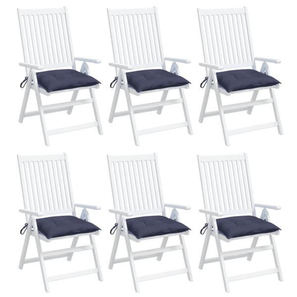 ARDEBO.de - Stuhlkissen 6 Stk. Marineblau 40x40x7 cm Oxford-Gewebe