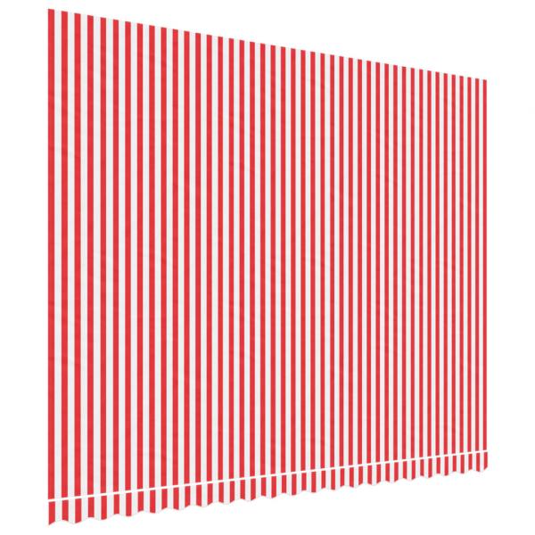 Markisenbespannung Rot und Weiß Gestreift 4,5x3,5 m