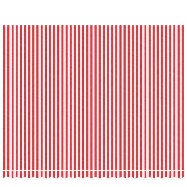 Markisenbespannung Rot und Weiß Gestreift 4,5x3,5 m
