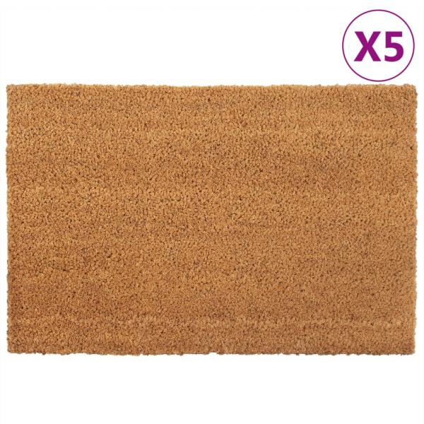 ARDEBO.de - Fußmatten 5 Stk. Natur 40x60 cm Kokosfaser Getuftet