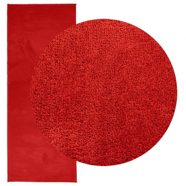Teppich OVIEDO Kurzflor Rot 80x200 cm