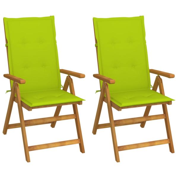 ARDEBO.de - Garten-Liegestühle 2 Stk. mit Kissen Akazie Massivholz