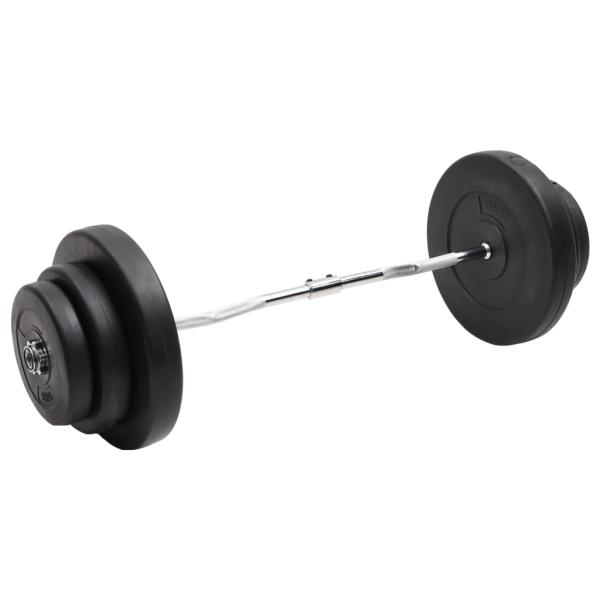 ARDEBO.de - Curlstange mit Gewichten 60 kg
