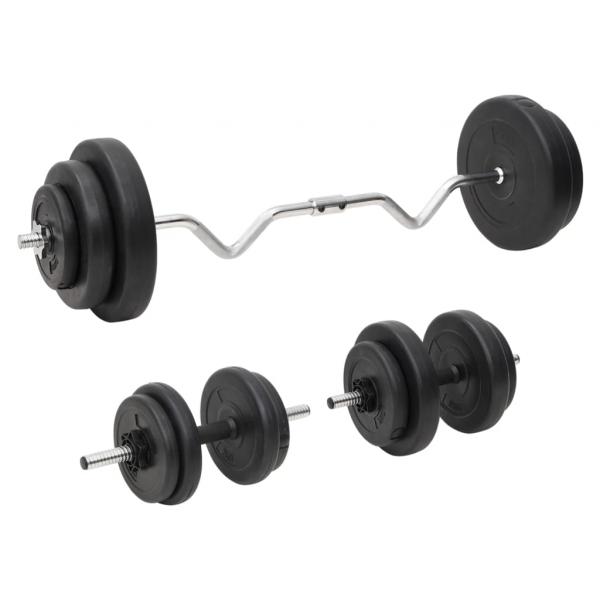 ARDEBO.de - Curlhantel und Kurzhantel mit Gewichten 60 kg