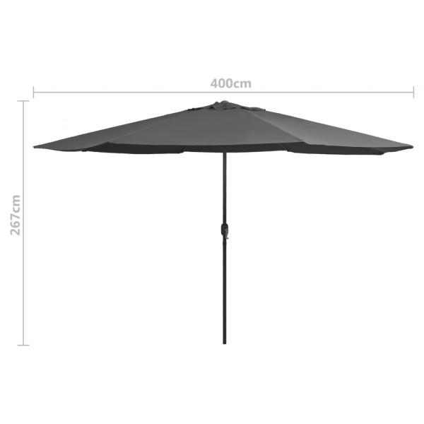 Sonnenschirm mit Metall-Mast 390 cm Anthrazit